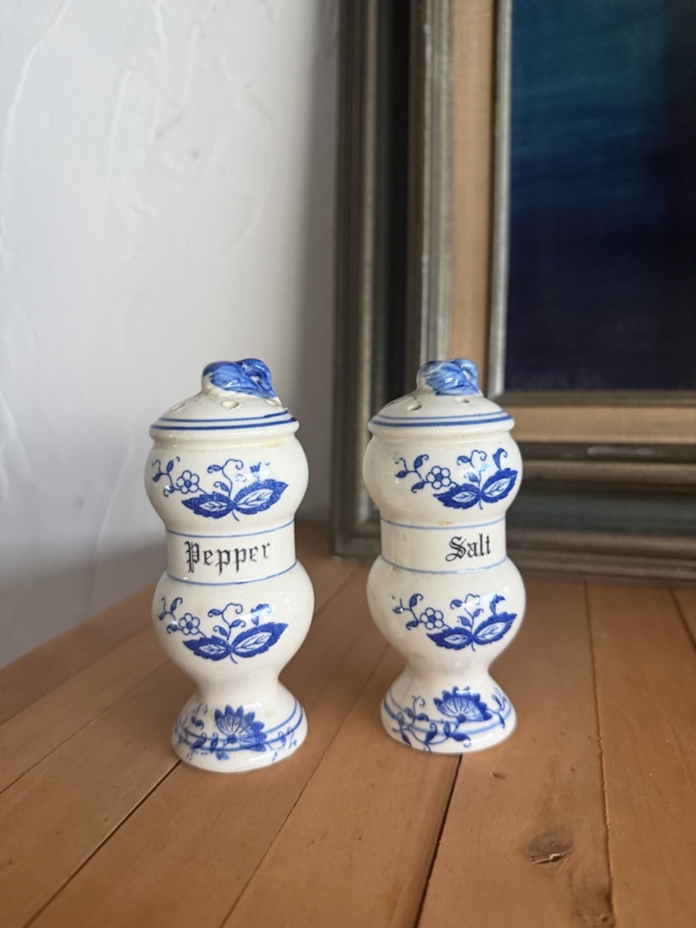 Blue & White Floral Salt and Pepper Shakers